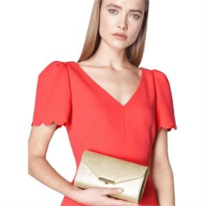 LK Bennett Lucy Soft Gold Clutch